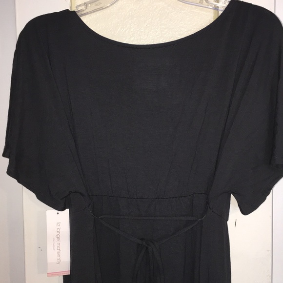 Liz Lange Maternity Embellished charcoal maxi dress. - Picture 5 of 6